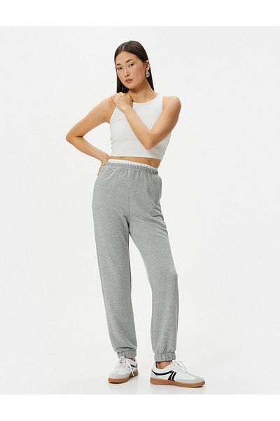 Koton Jogger-Jogginghose mit doppelt gummiertem Bund und Taschen