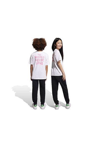 adidas Παιδική καθημερινή λευκή αθλητική φόρμα - Ib8605