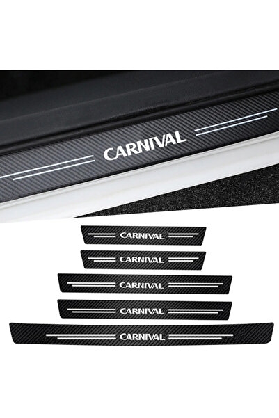 Choice 5pcs Car Door Sill Protector Sticker Carbon Fiber Threshold Strip for ...