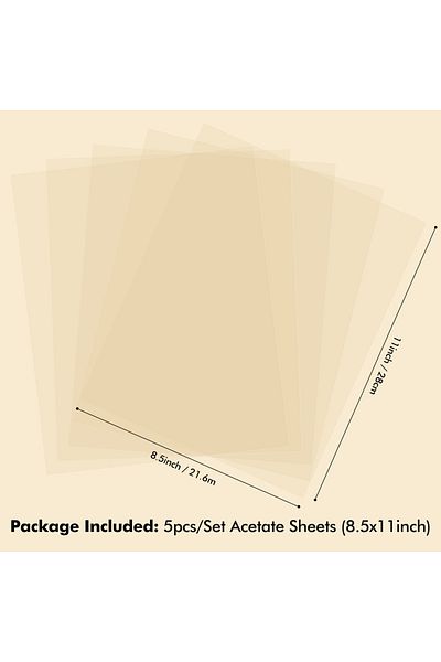 Choice 1 Set 8.5x11inch Heat Resistant Clear Acetate Sheets For Shaker Cards Making Transparent Shaker Ste