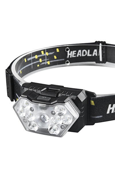 Choice مصباح أمامي قوي 9 ليد قابل لإعادة الشحن بقوة 1000 مللي أمبير في الساعة...