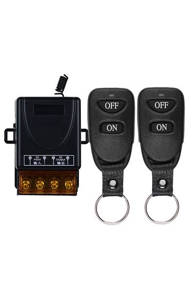 Choice 1Receiver 2Remote Home Smart RF Wireless Remote Control Switch 433Mhz DC 12V 24V 36V 48V 30A Relay f