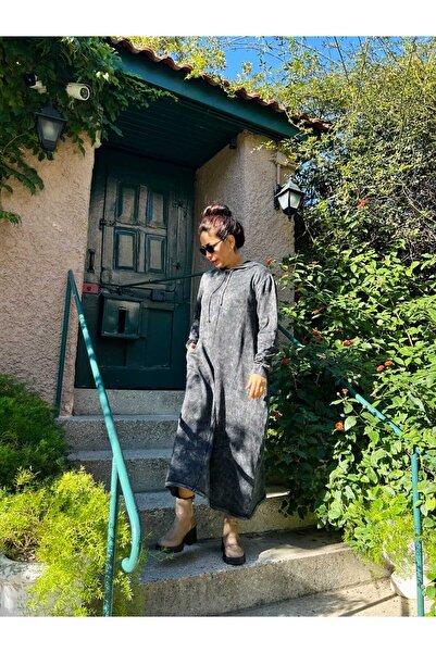 Modami uzun pamuk ip dukuma triko elbise(40-48 beden uyumludur)