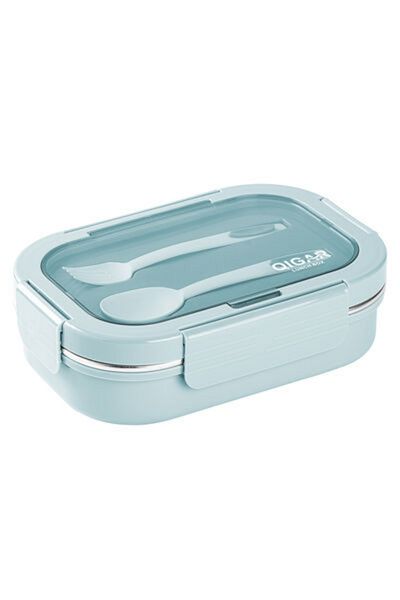 Tantitoni Qigar Blue Stainless Steel Food Carry Container - 3 Compartments, 750ml