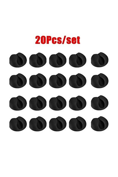 Choice 10/20Pcs Cable Clips Winder Silicone Cable Organizer Desktop Wire Storage Charger Cord Holder  fo...