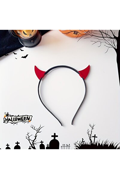 DennisEylul Hallowen Şeytan Tacı Simli Eva