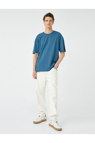 Koton Βασικό T-Shirt Crew Neck Βαμβακερό κοντό μανίκι