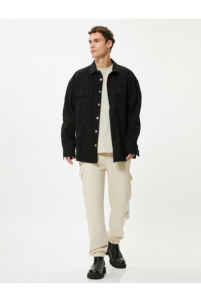 Koton Jogger Cargo Sweatpants - Waist Lace up and Pocket Detail
