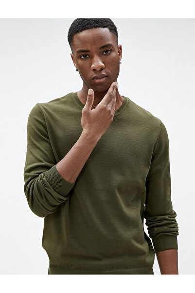 Koton Базовий трикотажний светр з тонкою горловиною та довгим рукавом