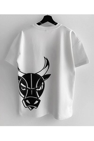 Moda Glo Ανδρικό μπλουζάκι με κοντό μανίκι 100% βαμβακερό μοτίβο με λαιμόκοψη