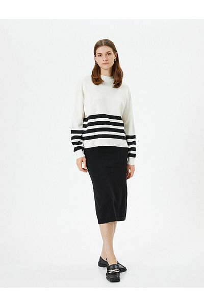 Koton Oversize pulóver Crew nyakú, hosszú ujjú