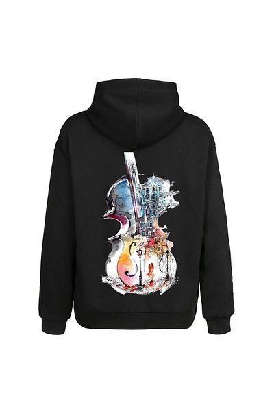 Moda Glo Unisex φούτερ με μαύρη κουκούλα