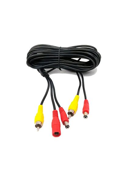 Choice 10m 6 M/10m/15m Car Video Rca Extension Cable 2-in-1 For Backup Camera Line