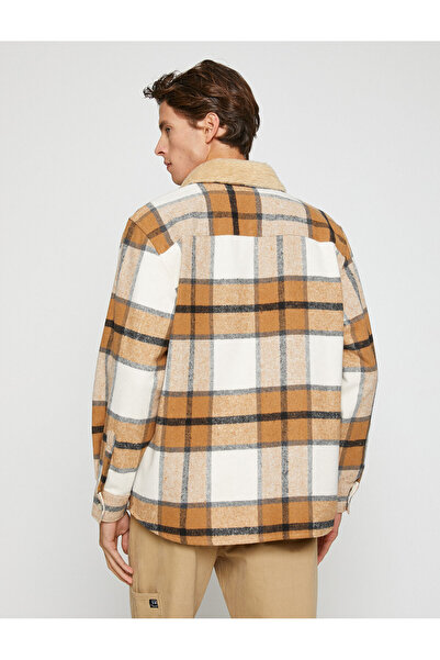 Koton Карирана риза Lumberjack с детайли на яка и копчета