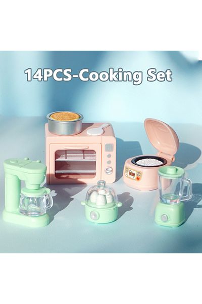 Choice Kitchen Set 2 Cooking Set 1:12 Rice Cooker Kitchen Furniture Model Pretend Game Dollhouse Miniature