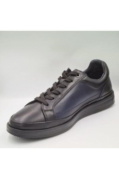 Greyder 18010 Siyah Lacivert Hakiki Deri Erkek Urban Casual Ayakkabı