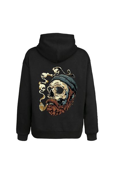 Moda Glo Unisex φούτερ με μαύρη κουκούλα