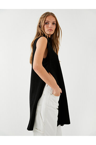 Koton Knitwear Vest Turtleneck with Slit Detail on the Sides