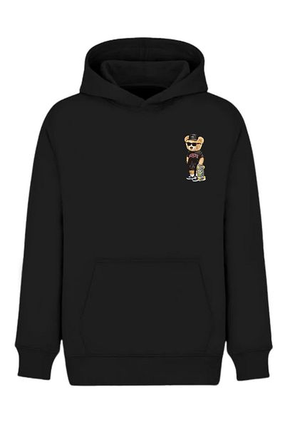 Moda Glo Hanorac obișnuit cu glugă unisex cu buzunar cangur