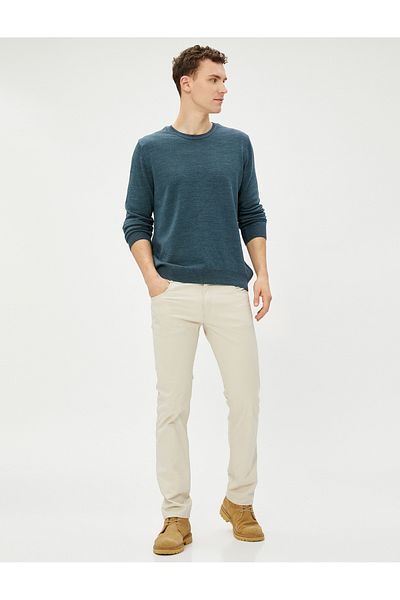 Koton Tricotaj de bază Pulover Decolteu Crew Slim Fit Mânecă lungă