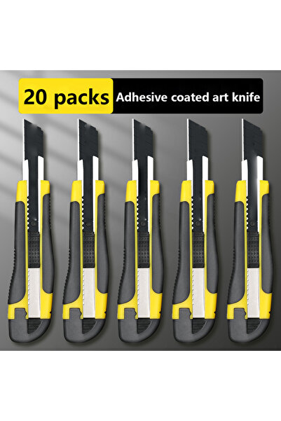 Choice 20pcs Cutter SK4 Blade Utility Knife Plastic Handle Coated Blade Cutte...