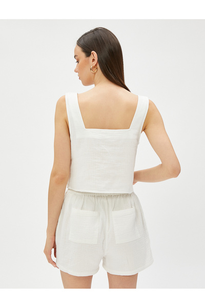 Koton Crop Athlete Thick Strap Cotton