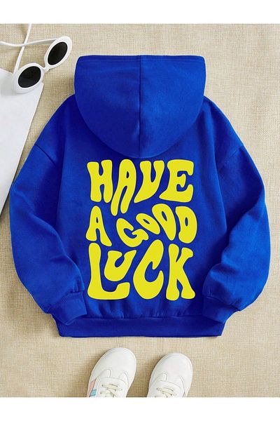 Moda Glo Ai o hanorac scris Good Luck