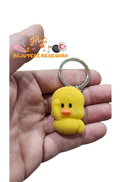 Cute Duck Keychain Backpack Ornament Auto Keychain Ornament School Bag Gym Bag Ornament