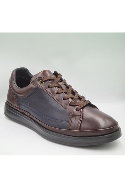 Greyder Ανδρικά παπούτσια Urban Casual 18010 Brown Navy Blue από γνήσιο δέρμα