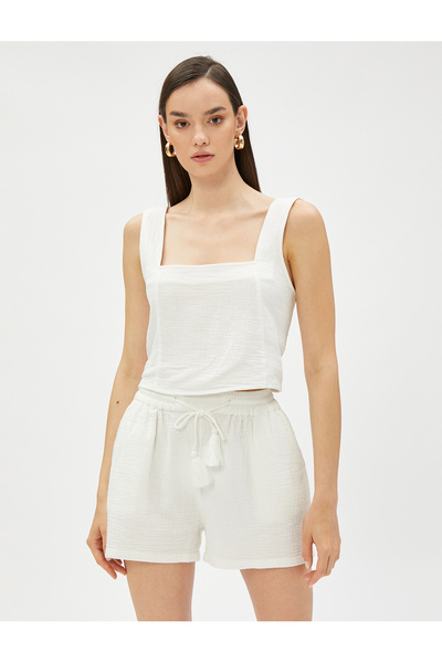 Koton Crop Athlete Thick Strap Cotton