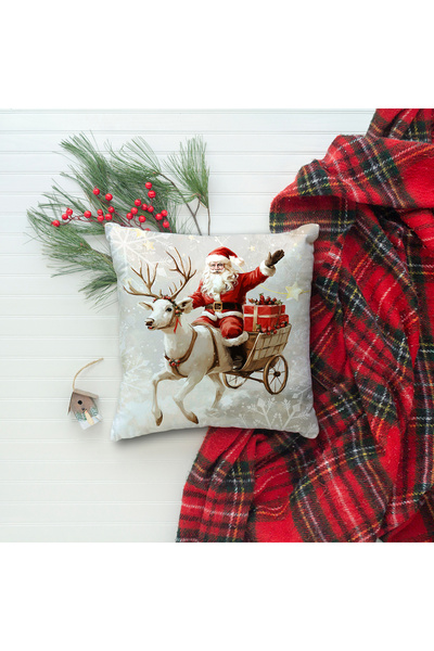 hediyechy Merry Christmas Printed Single Duvet Cover Set - Without Sheets