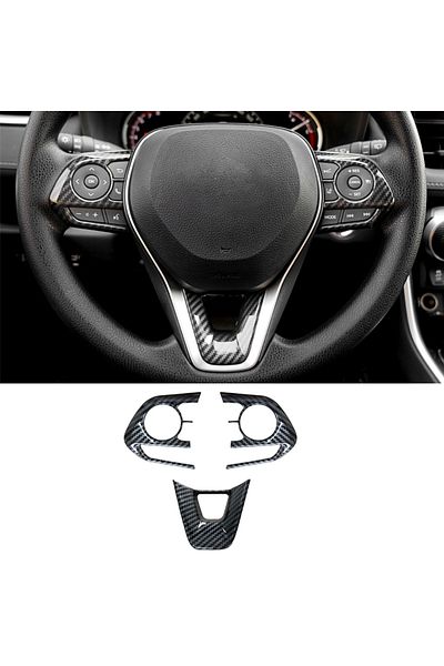 Choice Carbon Fiber Car Steering Wheel Button Trim Cover Sticker For Toyota Rav4 Xa50 Corolla E210 Hybrid 2