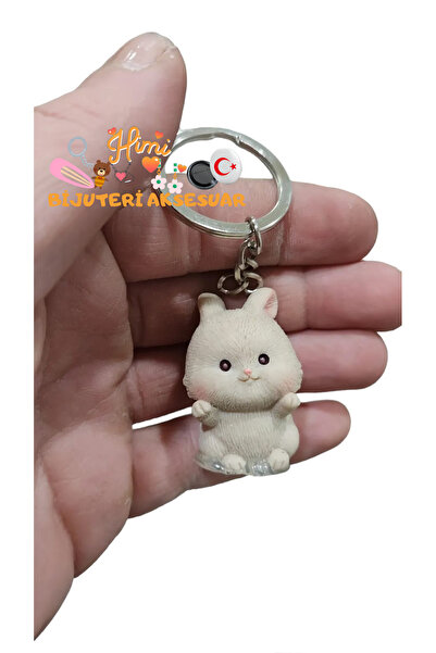 himi bijuteri aksesuar Rabbit Keychain Backpack Ornament Auto Keychain Orname...