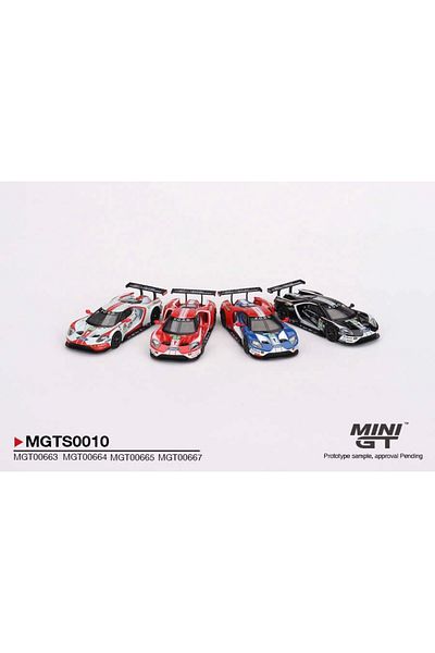 mini gt 1/64 Ford Gt Lmgte Pro 2019 24 Hrs of Le Mans Ford Chip Ganassi Team 4 Cars Set - Limited Ed