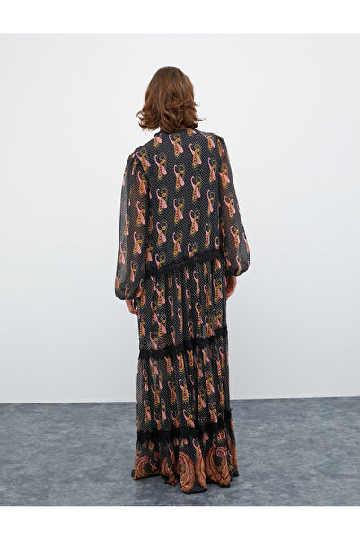 Koton Melis Ağazat X Koton - Balon Kol Uzun Elbise