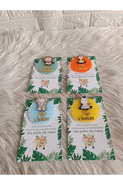 Doğrukan Hediyelik 10 adet karışık hayvan figürlü safari pleksi magnet hediye...