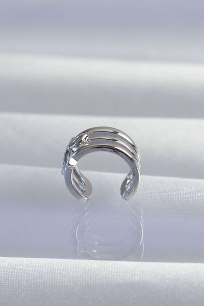 Clariss النحاس الفضة اللون البرسيم Earcuff القرط