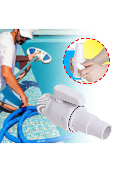 APWIKOGER صمام الكرة ثنائي الاتجاه صمام مضخة حمام السباحة 1.5 - 1.25 بوصة موصل إيقاف مرشح حمام السباحة أقصى ضغط 50 رطل/بوصة مربعة ...