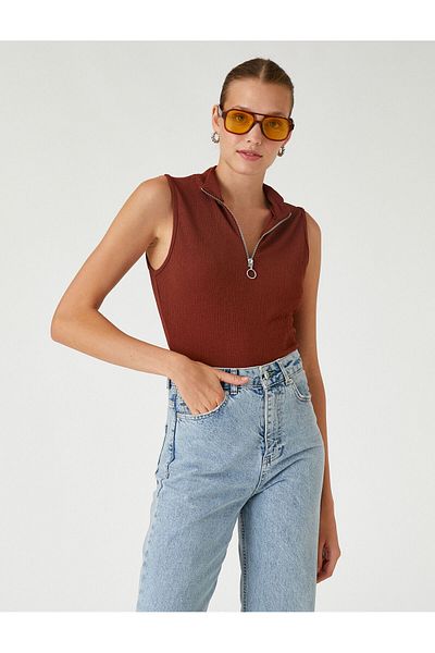 Koton Tricou cu guler cu fermoar