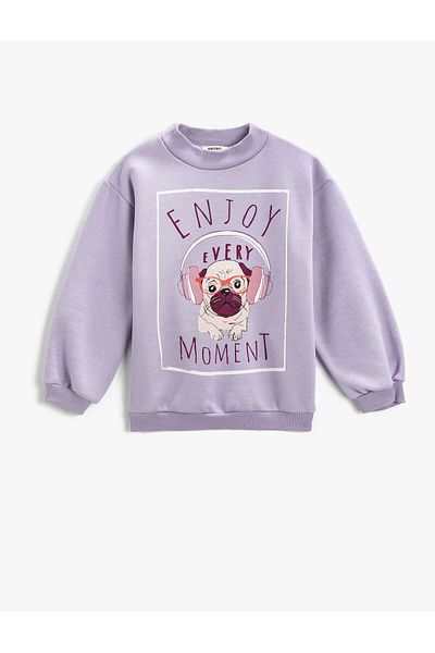 Koton Oversize Sweatshirt Printed Crew Neck Long Sleeve