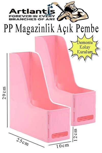 Artlantis Light Pink Magazine Holder Disassembled Plastic 2 Pieces Plastic Bo...