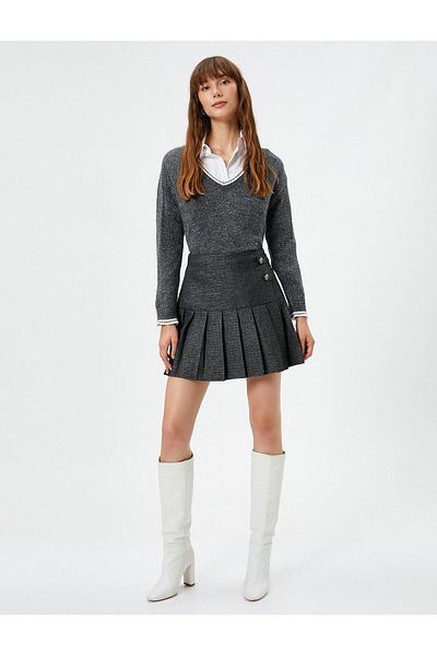 Koton Double Layer Look Knitwear Sweater