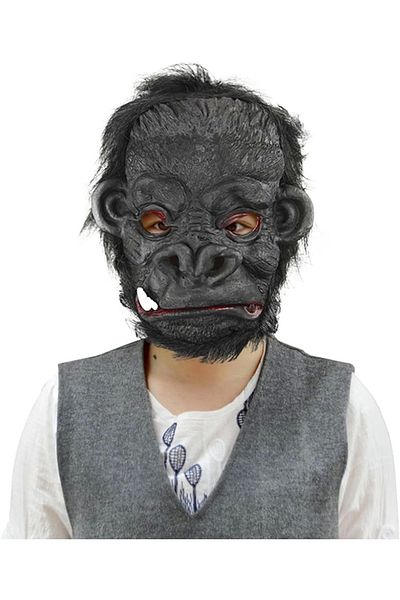 Skygo Number 4 Black Latex Gorilla Monkey Meat Orangutan Mask