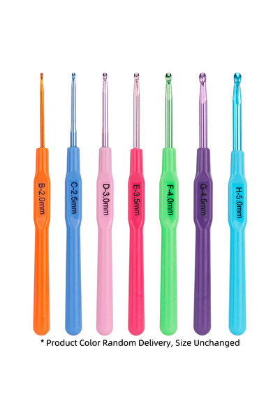 Choice Random Color 7pcs DIY Knitting Needles Tool Set, Aluminum Head Plastic...