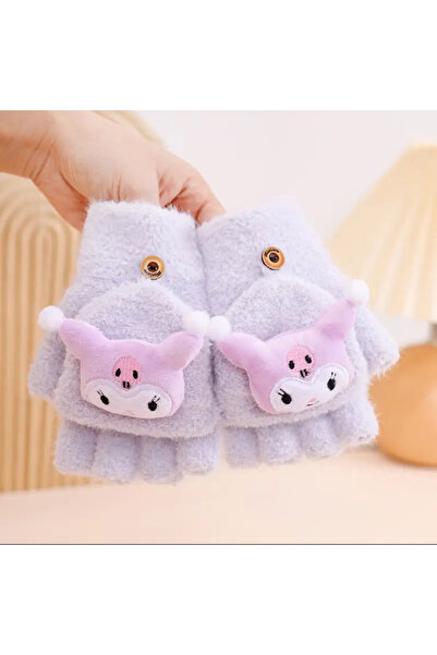 synshop Sanrio Kuromi Cinnamoroll My Melody Fingerless Winter Soft Snow Glove...