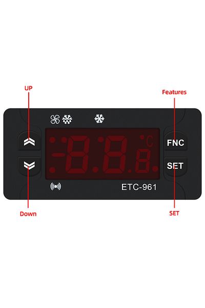 JUANJUAN Etc-961 Mini Temperature Controller Microcomputer Thermostats Digital Thermostat Refrigeration Al...