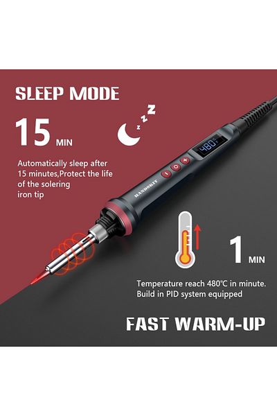 Choice Eu Handskit 90w Digital Electrical Soldering Iron Kit Thermal Control Soldering Iron With 4 Wire Cor