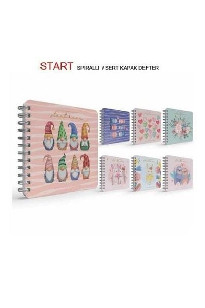 Gıpta GıptaStart- 16x16 Spiral Notebook with Hard Cover, 100 Sheets Point