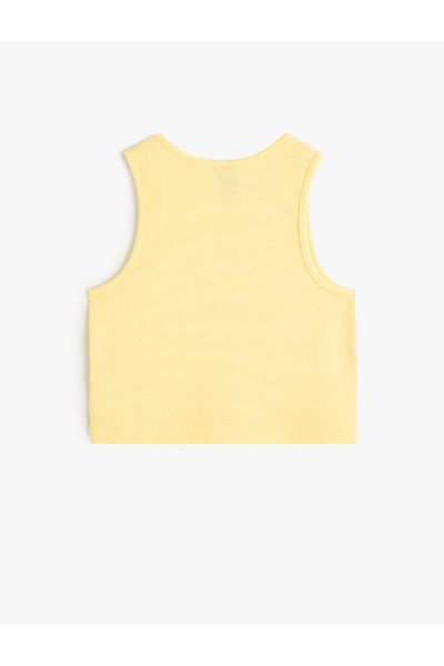 Koton Cotton Cat Printed Tank Top - Sleeveless and Ribbed