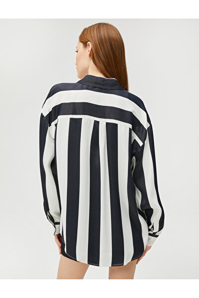 Koton Hosszú ujjú ing viszkóz gombos klasszikus gallérral